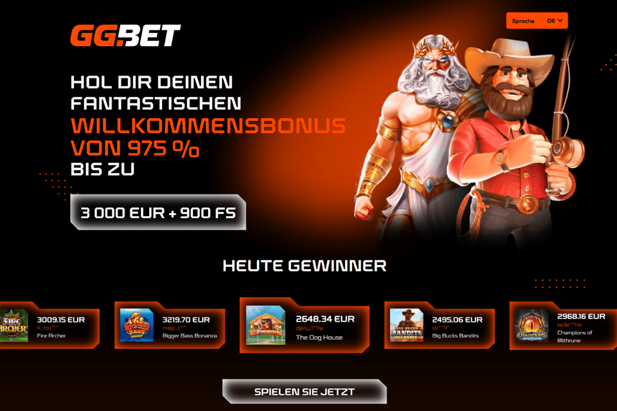 GGbet Casino Willkommensbonus – bis zu 3.000 € + 850 Freispiele für österreichische Spieler